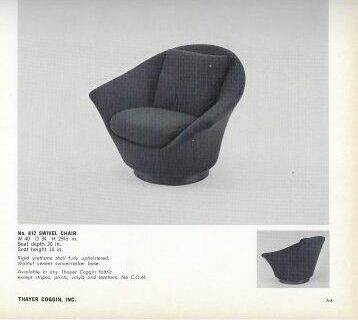 Mid Century Swivel Chair, Model #812 designed by Milo Baughman For Thayer Coggin_7