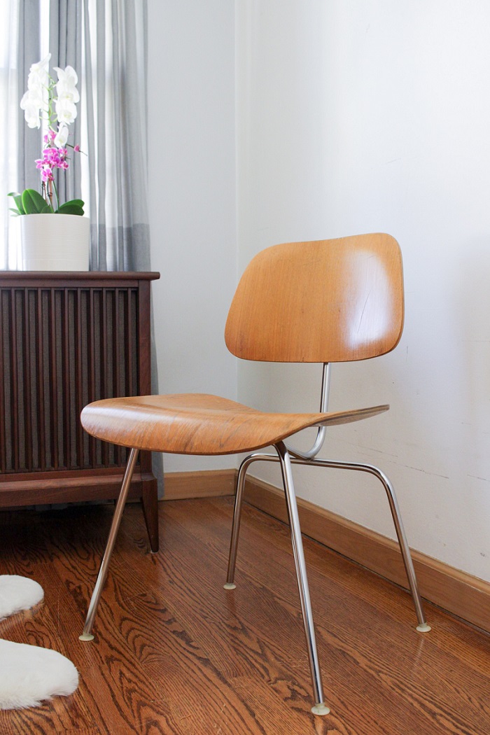 Pair Of Original Eames Dcm Chairs For, Eames Plywood Chair Original