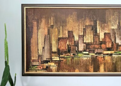 FOR SALE MID CENTURY TURNER NEW YORK CITYSCAPE WALL ART3