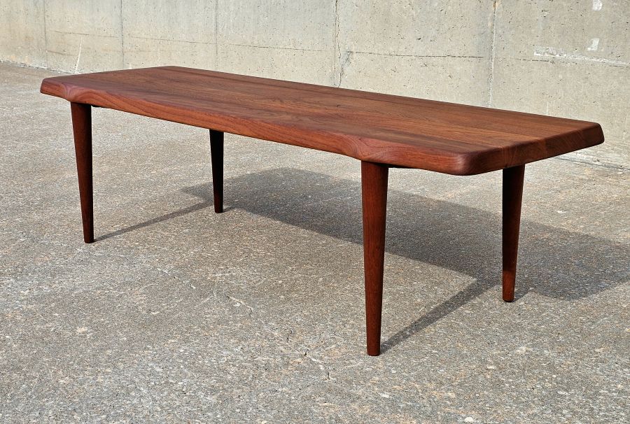 Iconic 1960s Solid Teak Sculptural Coffee Table by John Boné for A. Mikael Laursen – Denmark